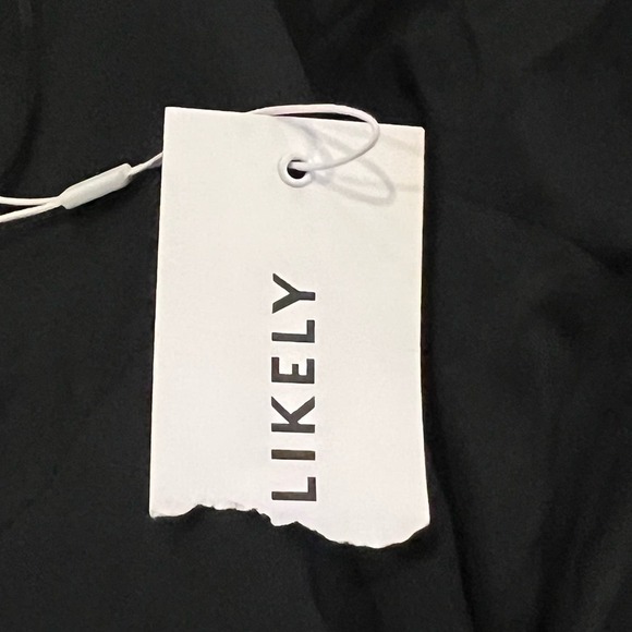 LIKELY PRINA RUCHED FLOUNCE SLEEVELESS MIDI DRESS IN BLACK NWT WOMEN'S SIZE 6 - Picture 14 of 16